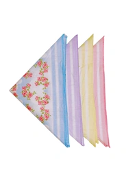 Cotton Multi Printed Hankies For Ladies ,Girls Kids - 12