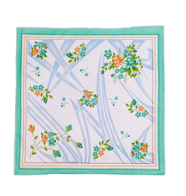 Cotton Hankies Multi Color Multi Printed For Kids Girls Ladies - 12