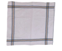 Mens Cotton  White Check Colorful  Handkerchief - 12