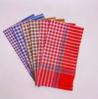 Mens Cotton Check Multi Color Handkerchief Stripes - 12