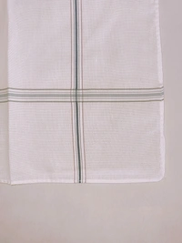 Mens Cotton White Check Super Quality Handkerchief - 12