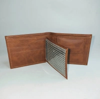 Mens  2 Fold Pu Leather Wallet In Mix Color - Free, 6