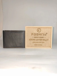 Mens  Genuine Leather Multi Color Multi Design Leather Wallets With Wooden Box Packing - Free, 6