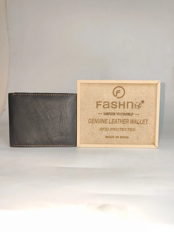 Mens  Genuine Leather Multi Color Multi Design Leather Wallets With Wooden Box Packing - Free, 6