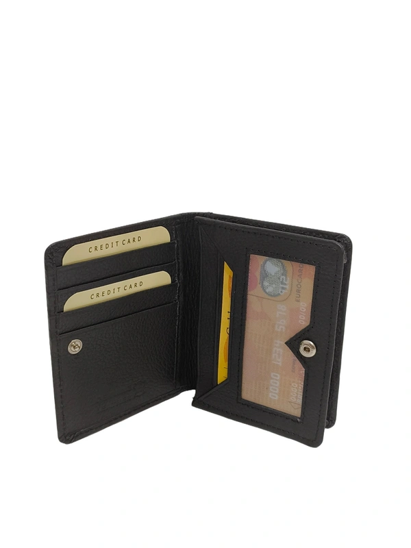 Mens  Genuine Leather Credit Card Holder Multi Card Slots Black Color Box Packing - Free, 6