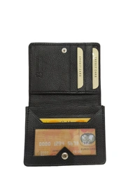 Mens  Genuine Leather Credit Card Holder Multi Card Slots Black Color Box Packing - Free, 6