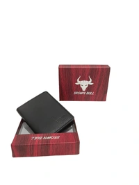 Mens  Genuine Leather Credit Card Holder Multi Card Slots Black Color Box Packing - Free, 6