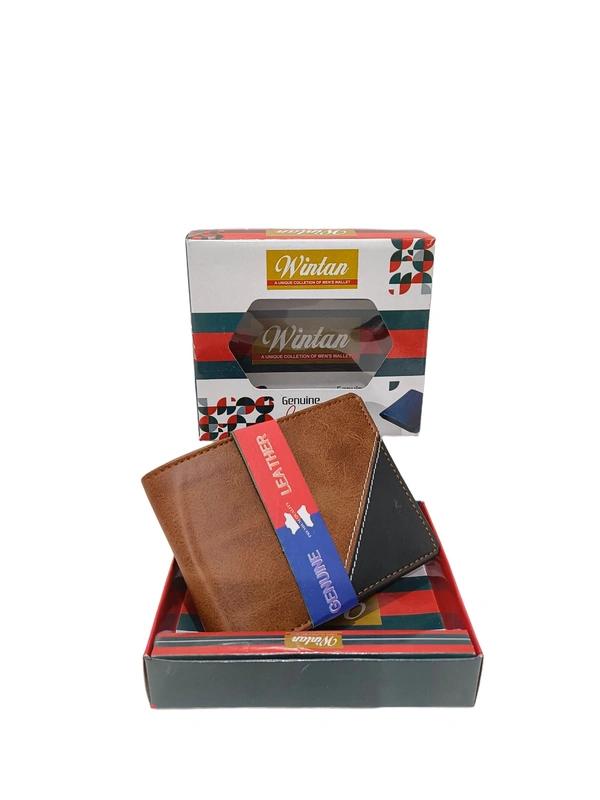 Mens  Premium Quality Pu Leather Mix Color Designer Wallets With Box - Free, 6
