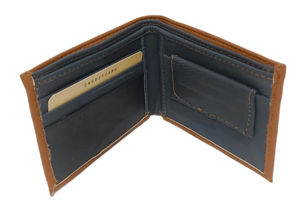 Mens  Pu Leather 2 Fold Multi Color Wallets Brand Box Packing - Free, 6
