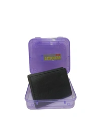 Mens  Genuine Leather 2 Fold 3 Fold And Book Fold Multi Desing Mix Color Wallets With Plastic Box Packing - Free, 6