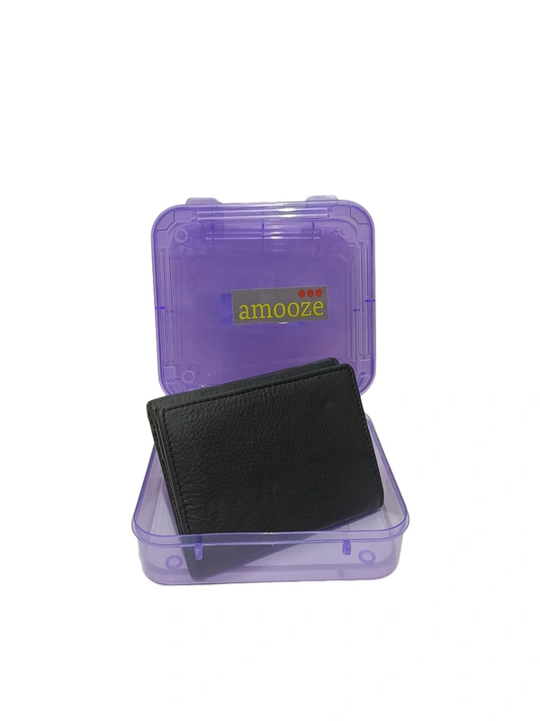 Mens  Genuine Leather 2 Fold 3 Fold And Book Fold Multi Desing Mix Color Wallets With Plastic Box Packing - Free, 6