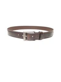 35 Mm P2C Fancy Design Mens Genuine Leather Brown Color Belt - 35 MM, 12