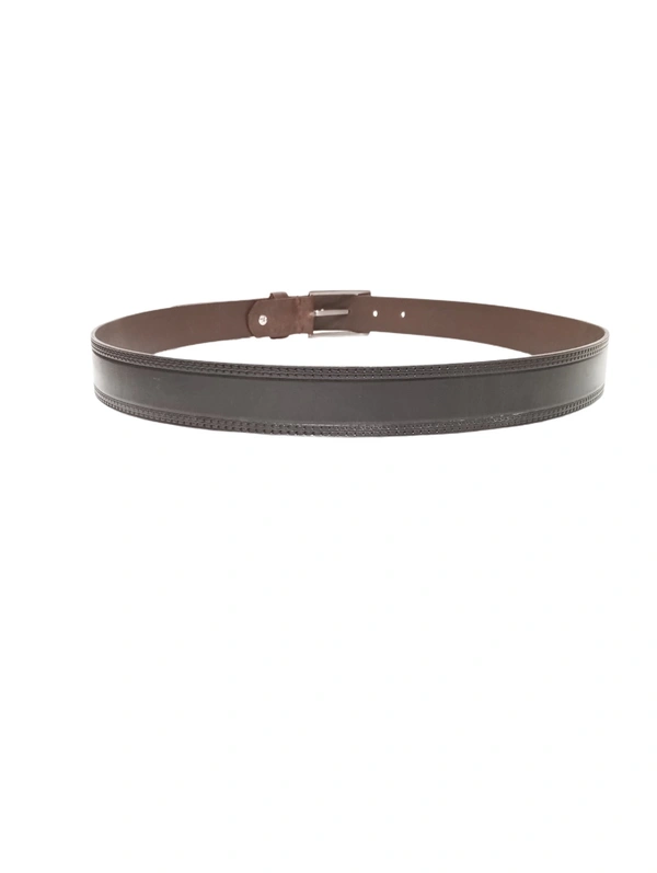 35 Mm P2C Fancy Design Mens Genuine Leather Brown Color Belt - 35 MM, 12