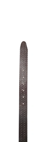 35 Mm P2C Fancy Design Mens Genuine Leather Brown Color Belt - 35 MM, 12