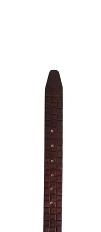 35 Mm P2C Fancy Design Mens Genuine Leather Brown Color Belt - 35 MM, 12