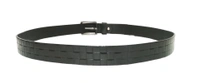 35 Mm P2C Fancy Design Mens Genuine Leather Black Color Belt - 35 MM, 12