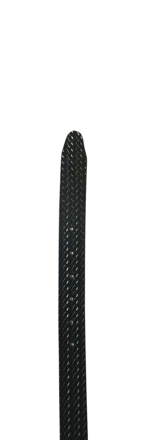 35 Mm P2C Fancy Design Mens Genuine Leather Black Color Belt - 35 MM, 12