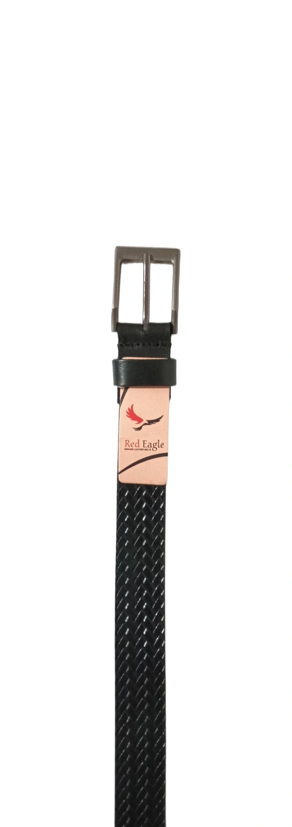 35 Mm P2C Fancy Design Mens Genuine Leather Black Color Belt - 35 MM, 12