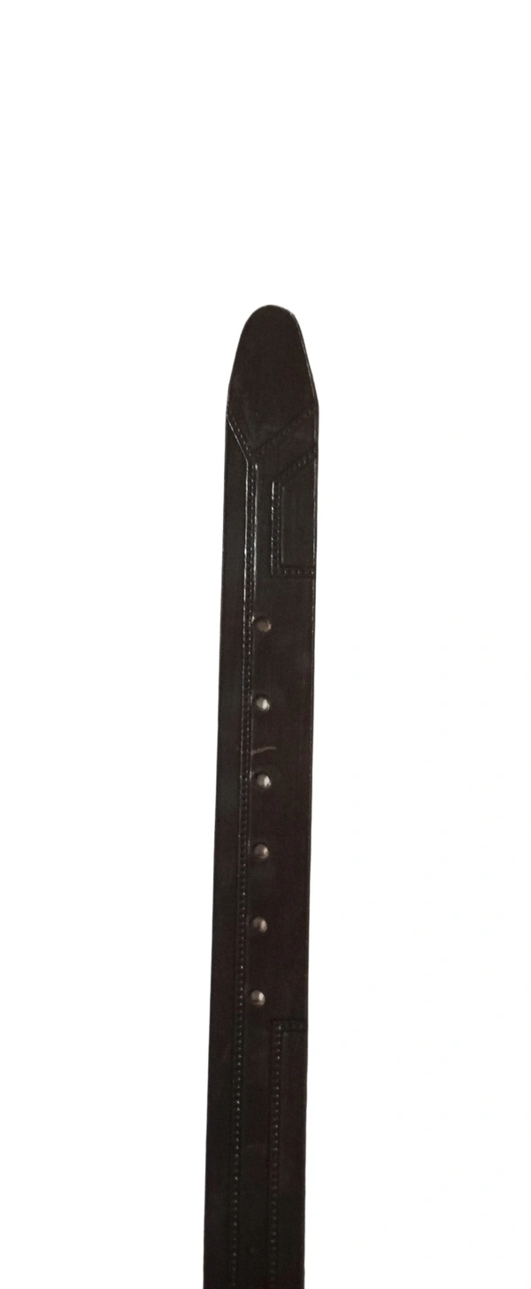 35 Mm P2C Fancy Design Mens Genuine Leather Brown Color Belt - 35 MM, 12