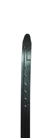 35 Mm P2C Fancy Design Mens Genuine Leather Black Color Belt - 35 MM, 12