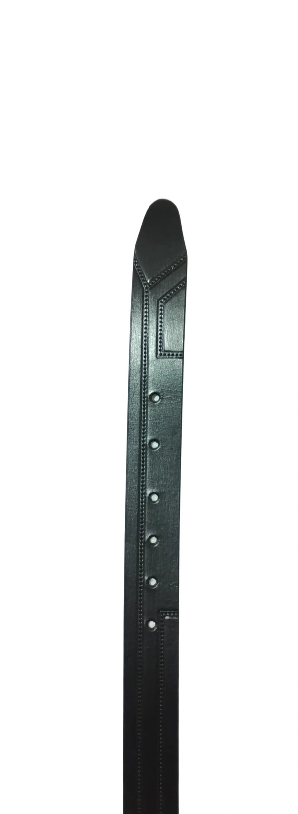 35 Mm P2C Fancy Design Mens Genuine Leather Black Color Belt - 35 MM, 12