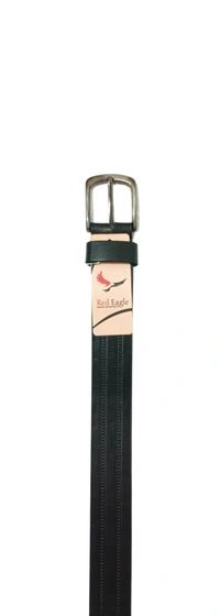 35 Mm P2C Fancy Design Mens Genuine Leather Black Color Belt - 35 MM, 12