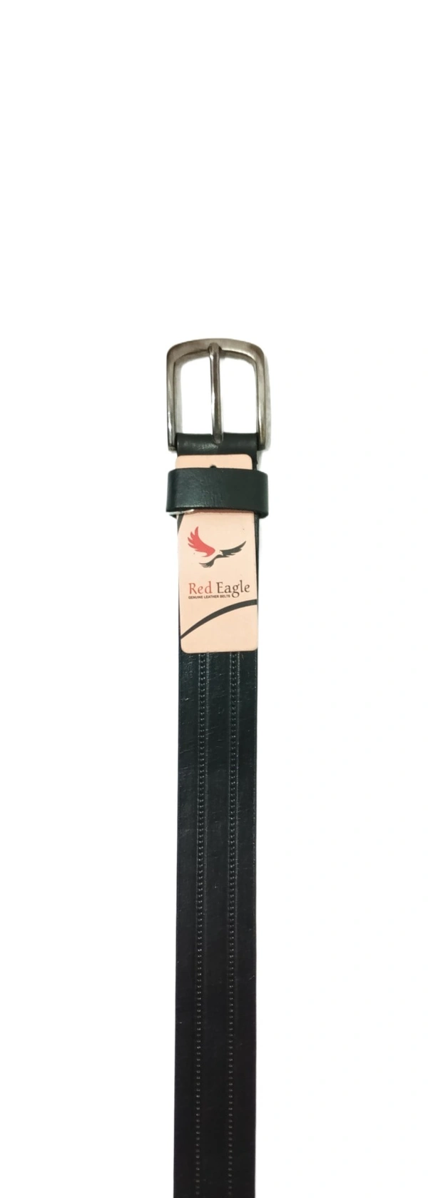 35 Mm P2C Fancy Design Mens Genuine Leather Black Color Belt - 35 MM, 12