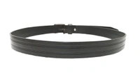 35 Mm P2C Fancy Design Mens Genuine Leather Black Color Belt - 35 MM, 12
