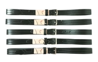 35 Mm P2C Fancy Design Mens Genuine Leather Black Color Belt - 35 MM, 12