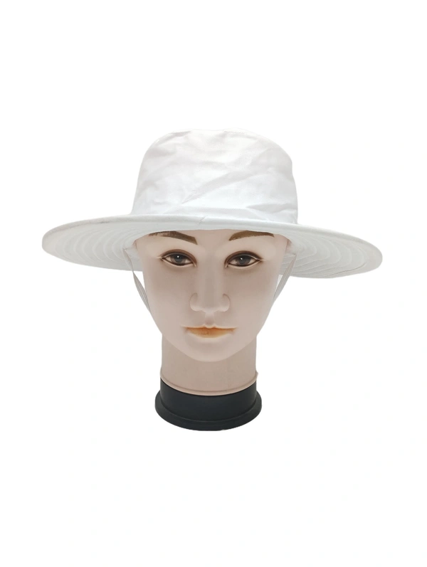 BIJKART MENS COTTON PREMIUM QUALITY WHITE UMPIRE HAT - FREE, 6