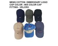 Mens Cotton Embrodary Logo Cap Color - Mix Color Cap Fitting Velcro - Free, 6