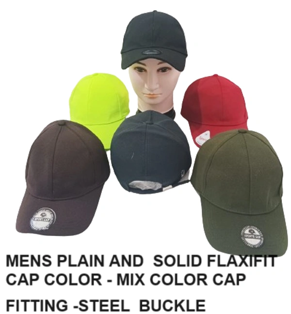 Mens Indian Flaxi Fit Material Cap Color - Mix Color Pack Fitting - Steel Buckle - Free, 6