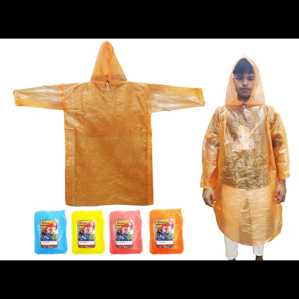 BIJKART Mens Multi Color Pouch Raincoat - FREE SIZE