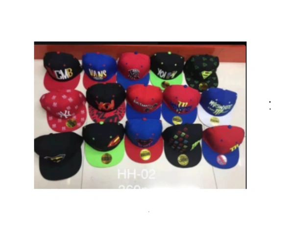 Mens Embrodary Pure Cotton  Material Hip Hop Cap  Color - Mix  Color Pack  Fitting - Snapback - Free, 6