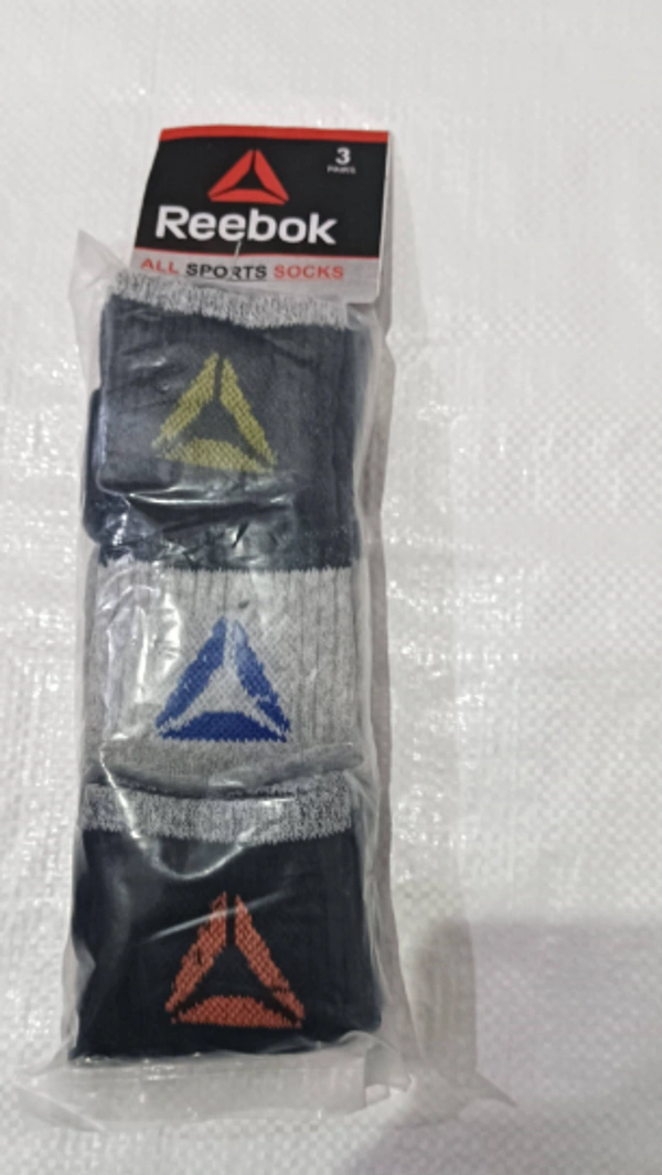 Men Mix Branded Cotton  Socks, Mix Color Pack Set Of 6(3 Pcs In 1Pouch), - Free, 6