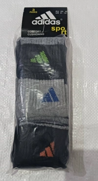Men Mix Branded Cotton  Socks, Mix Color Pack Set Of 6(3 Pcs In 1Pouch), - Free, 6