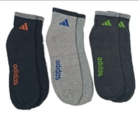 Men Mix Branded Cotton  Socks, Mix Color Pack Set Of 6(3 Pcs In 1Pouch), - Free, 6