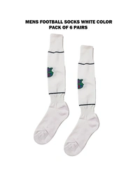 Mens Football Socks White Color Pack Of 6 Pairs - Free, 6