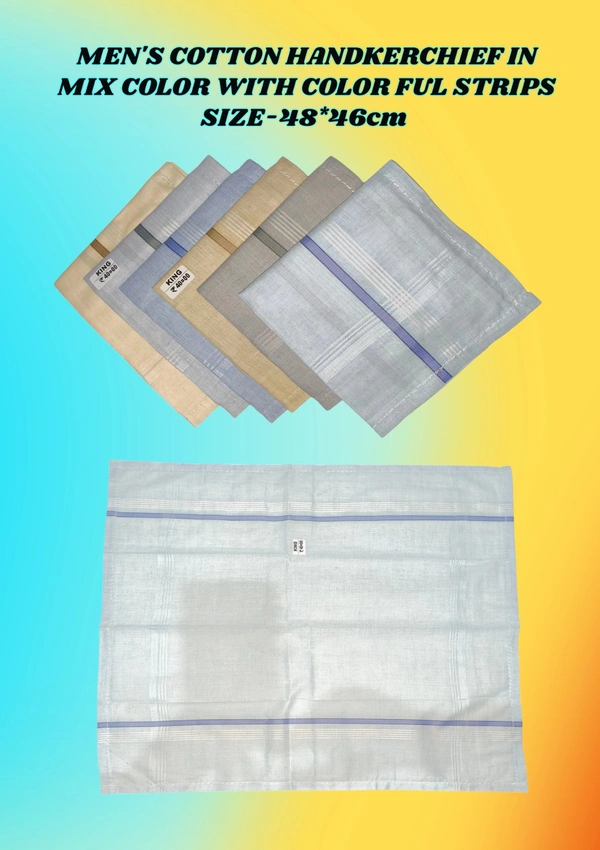 Mens Cotton Check  Multi Color Handkerchief Set Of 12 - 12