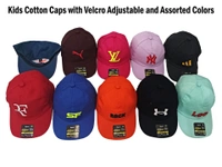 Kids  Embrodary Cotton  Material Cap  Color - Mix Color Pack  Fitting - Velcro - Free, 6