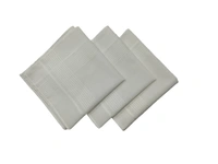 Cotton White Hankies For Kids Ladies Mens Girls - 12