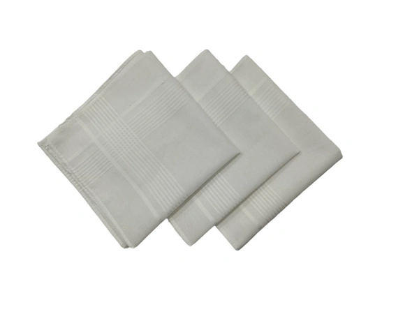 Cotton White Hankies For Kids Ladies Mens Girls - 12