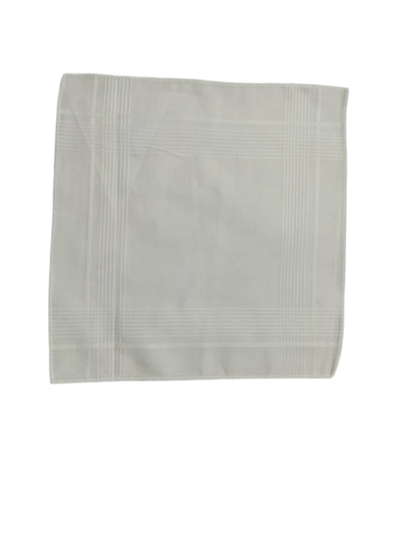 Cotton White Hankies For Kids Ladies Mens Girls - 12