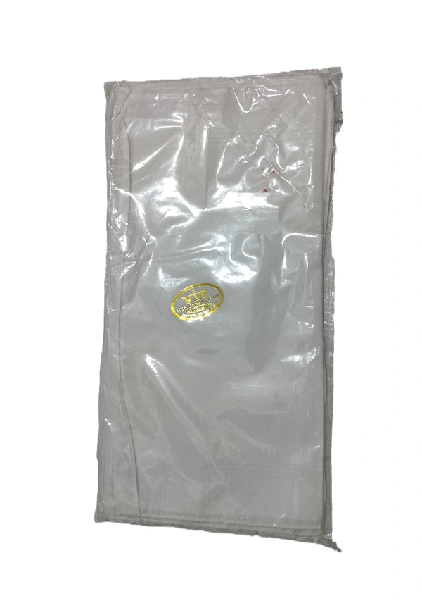 Mens Cotton White Color Super Quality  Handkerchief - 12