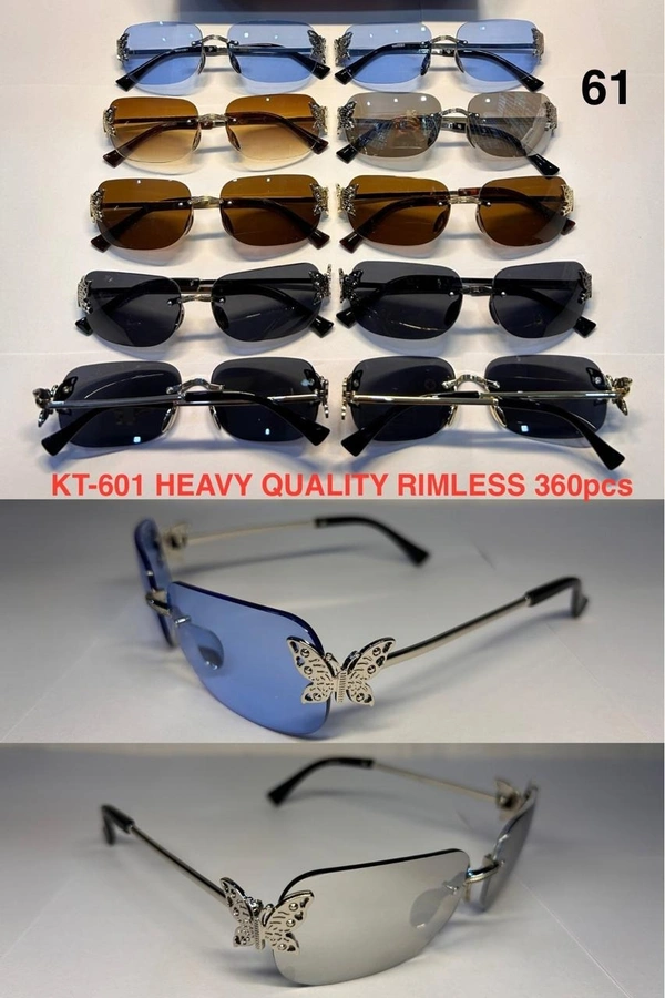 BIJKART MENS MULTI COLOR  HEAVY QUALITY RIMLESS SUNGLASS - FREE SIZE, 12