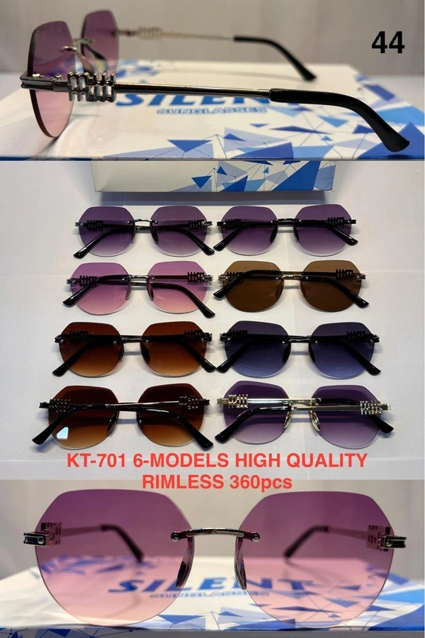BIJKART MENS MULTI COLOR  HIGH QUALITY RIMLESS SUNGLASS - FREE SIZE, 12