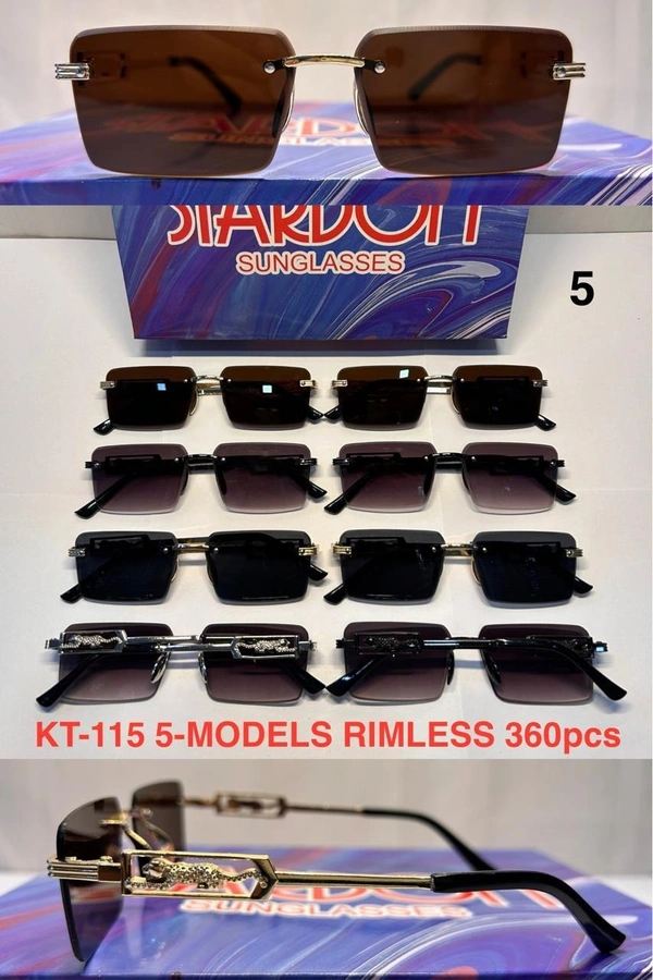 BIJKART MENS MULTI COLOR  HIGH QUALITY RIMLESS SUNGLASS - FREE SIZE, 12