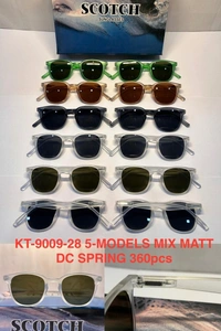 BIJKART MENS MULTI COLOR MIX MAT DC SPRING SUNGLASS - FREE SIZE, 12