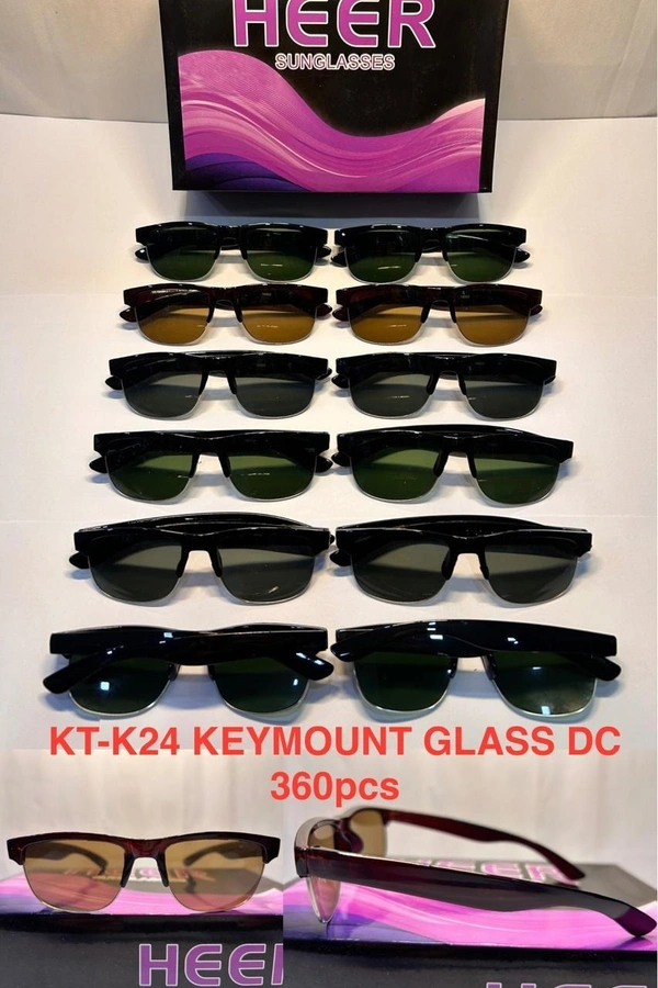 BIJKART MENS MULTI COLOR KEYMOUNT GLASS  DC SUNGLASS - FREE SIZE, 12