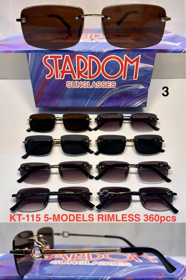 BIJKART MENS MULTI COLOR  HIGH QUALITY RIMLESS SUNGLASS - FREE SIZE, 12